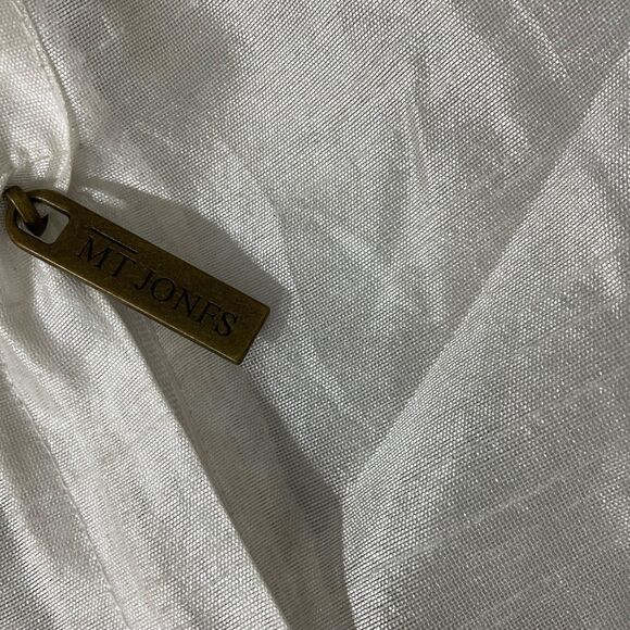 Moth Decorative Round Beaded Pillow cover only Butterfly Blk/wht/gd. Accent 13" - Picture 3 of 8